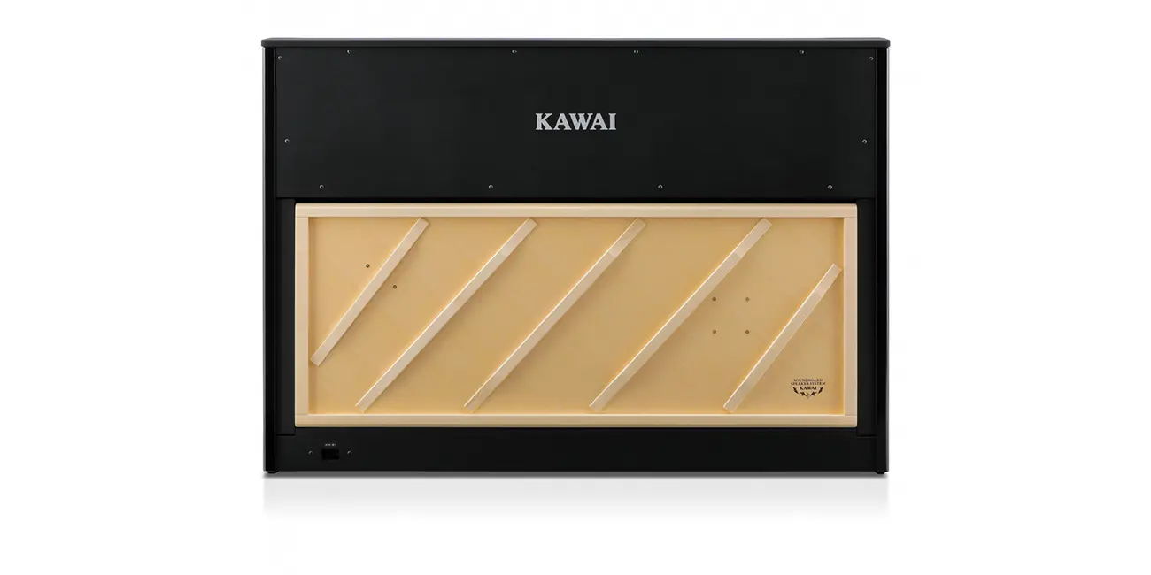 Kawai CA 901 rear with soundboard in detail