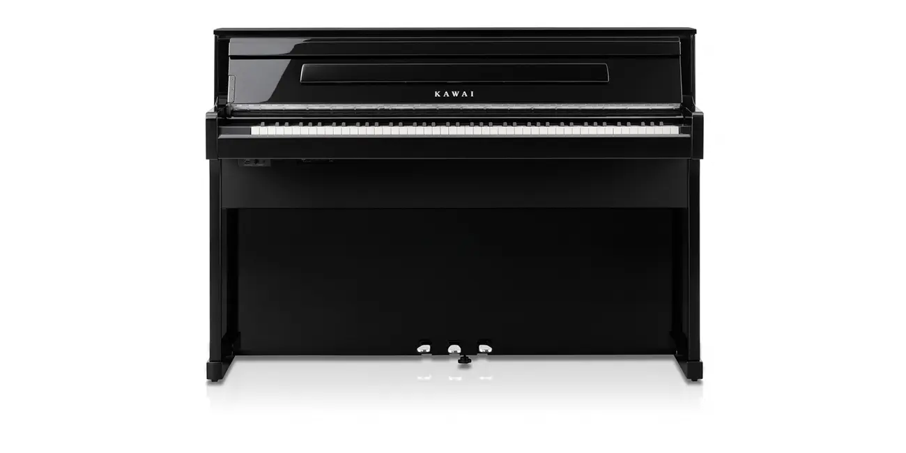 Kawai CA 901 digital piano in black, front view