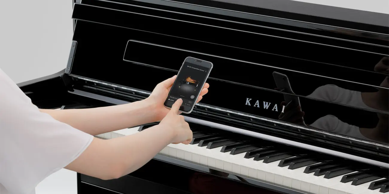 Kawai CA 901 with smartphone app at the digital piano