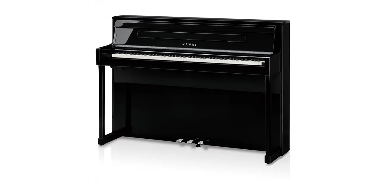 Kawai CA901 digital piano in black, front view