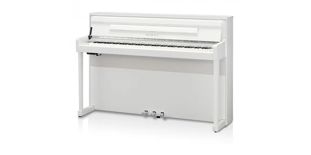 Kawai CA 901 digital piano in white, cut out