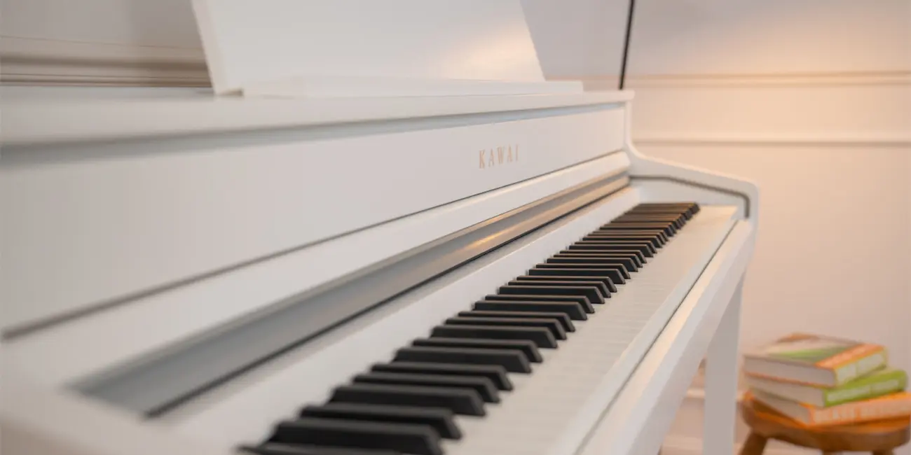 Kawai CA 501 Klaviatur eines weißen Digitalpianos