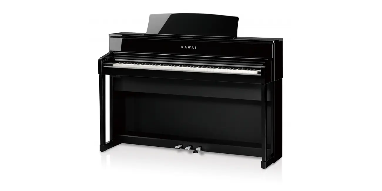 Kawai CA701 digital piano in glossy black finish
