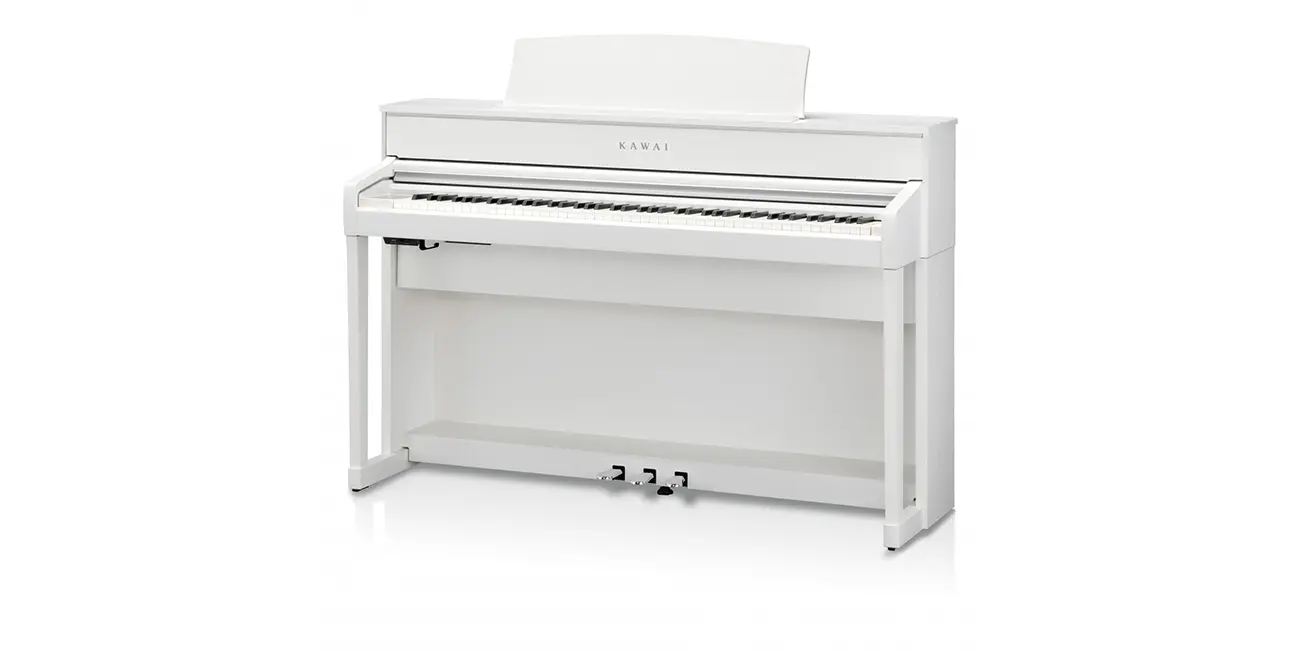 Kawai CA 701 digital piano in white, cut out