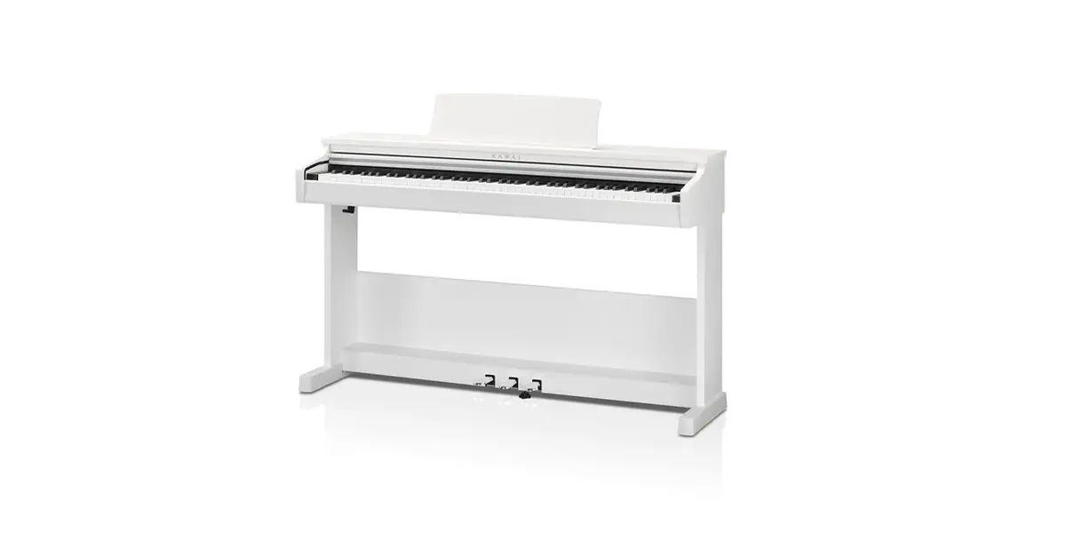 Kawai CX102 Digitalpiano in Weiß, freigestellt