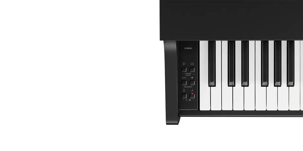 Kawai CX102 Klaviertasten in Nahaufnahme