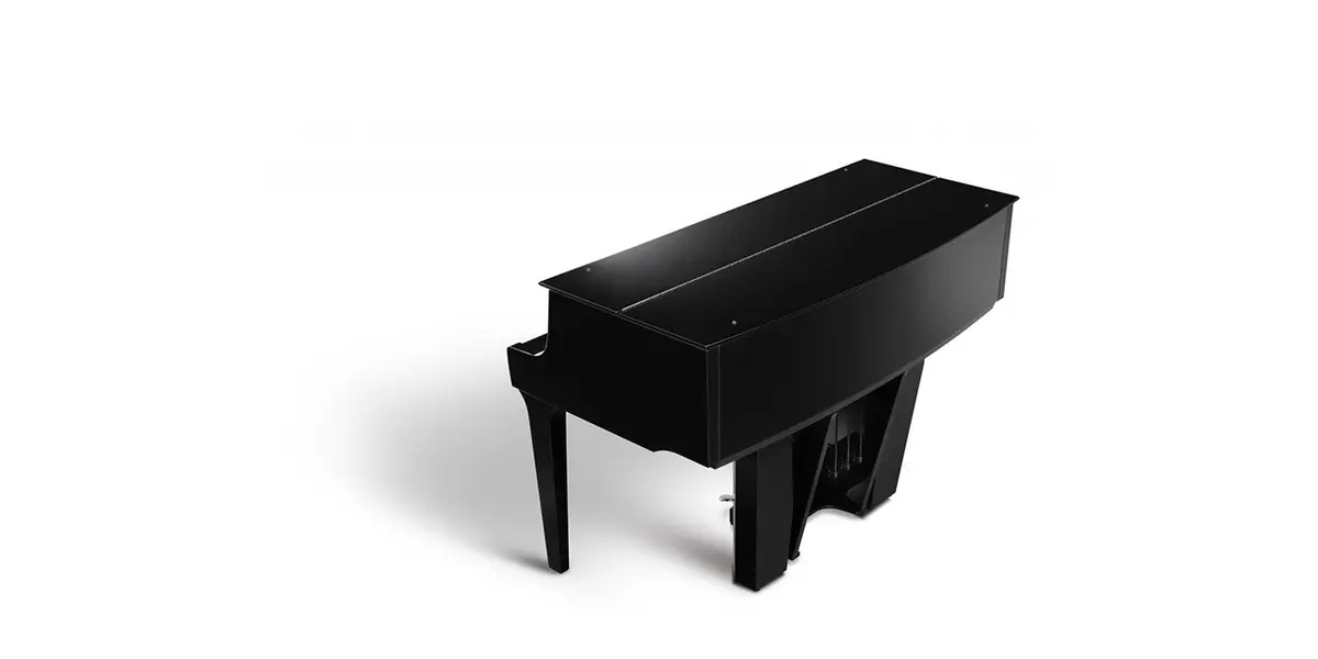 Piano hybride Kawai NV12 en noir, vue arrière inclinée