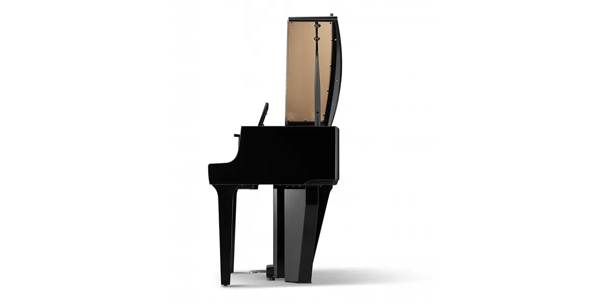 Piano hybride Kawai NV12 avec panneau arrière ouvert