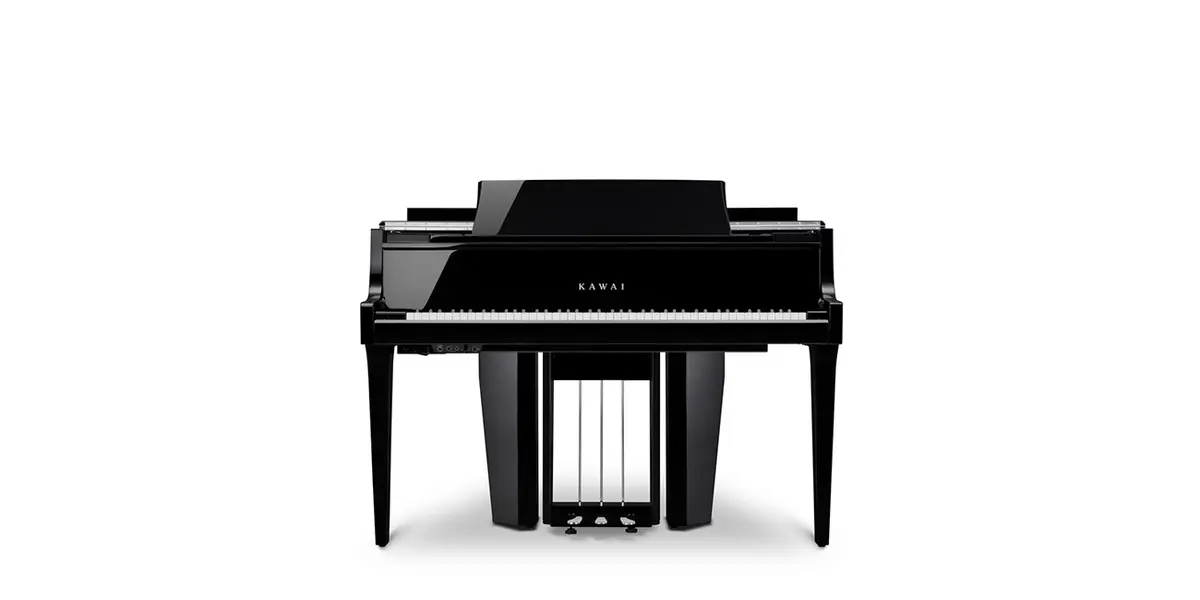 Piano hybride Kawai NV12 en noir, vue de face