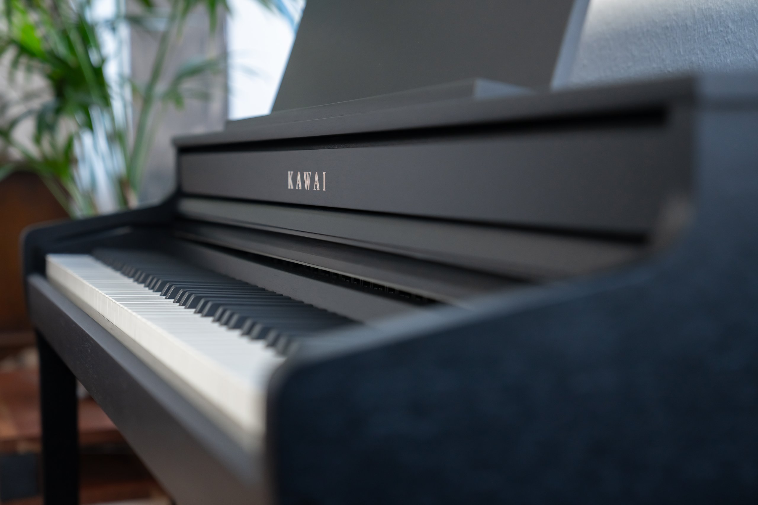 Nahaufnahme der Tastatur und des Gehäuses des Kawai CA 401