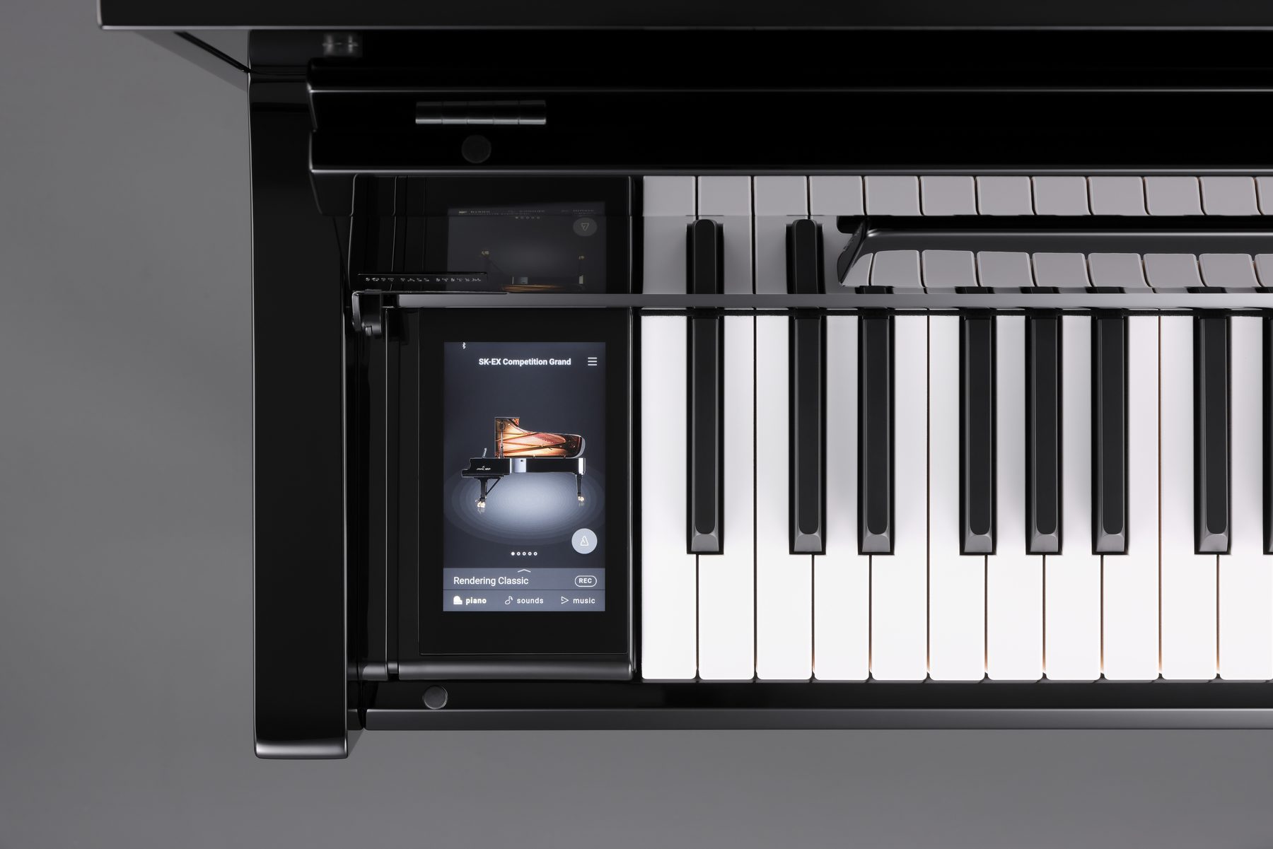 Der Touchscreen im Backenklotz des Kawai NOVUS NV6