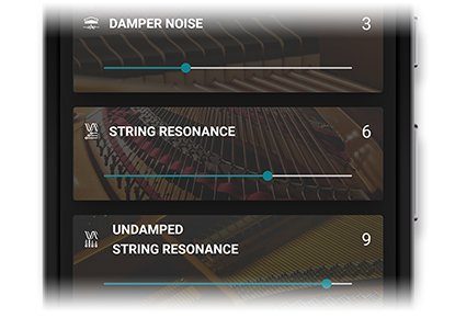 Klangparameter auf dem Touchscreen des Kawai NOVUS NV6