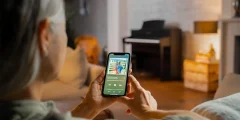 Application smartphone Kawai CA 701 dans le salon avec piano numérique