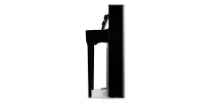 Piano hybride Kawai NV6 en noir, vue latérale
