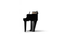 Piano hybride Kawai NV12 en noir, vue latérale