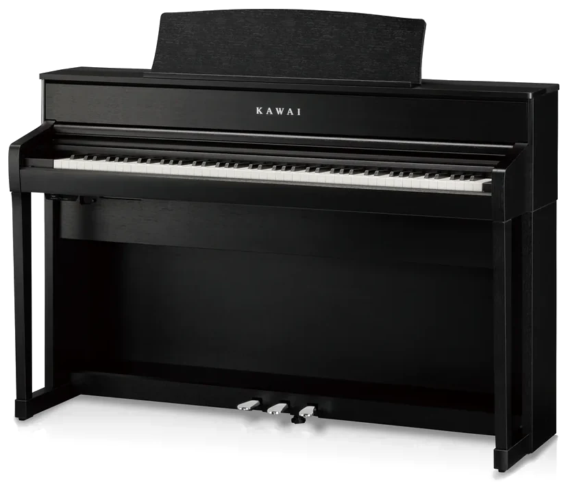 Kawai CA 701 Digitalpiano in Schwarz satiniert, Frontansicht