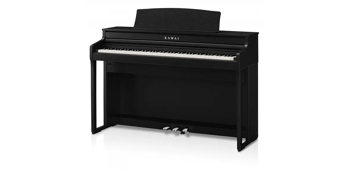 Kawai CA 401 Digitalpiano in Schwarz, freigestellt